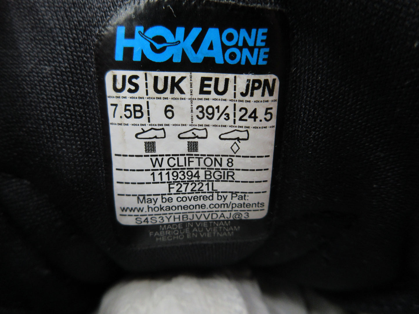 Used HOKA Clifton 8 – Women’s Size 7